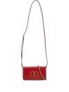 Valentino Crossbody Bags With Gold-tone Hardware And Chain Strap In Red
