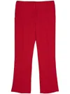 Valentino Crepe Tailored Trousers In Red