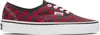 Valentino Red Vans Edition Low-top Vlogo Checkerboard Sneakers In Red