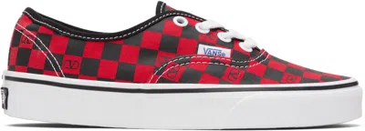 VALENTINO GARAVANI RED VANS EDITION VLOGO CHECKERBOARD SNEAKERS