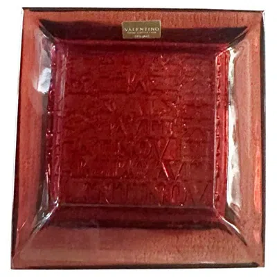 Pre-owned Valentino Red Vide Poche Change Tray Or Ashtray