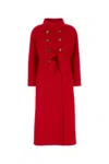 Valentino Wool Blend Coat With Belt And Buttons In Paris