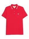 Valentino Vlogo Signature Cotton Polo Shirt In Red