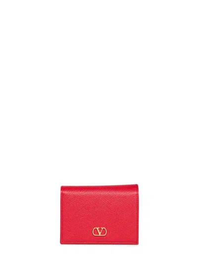 Valentino Garavani Red Vlogo Signature Wallet
