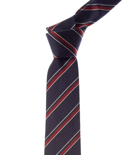 Valentino Garavani Valentino Regimental Silk Tie In Blue