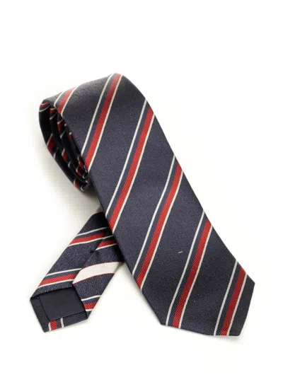 Valentino Garavani Regimental Tie Ties And Bow Ties Multicolor In Gray
