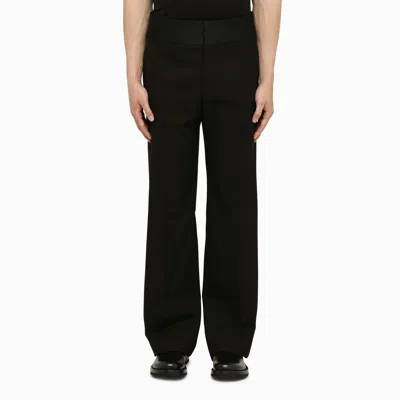 VALENTINO REGULAR BLACK WOOL TROUSERS