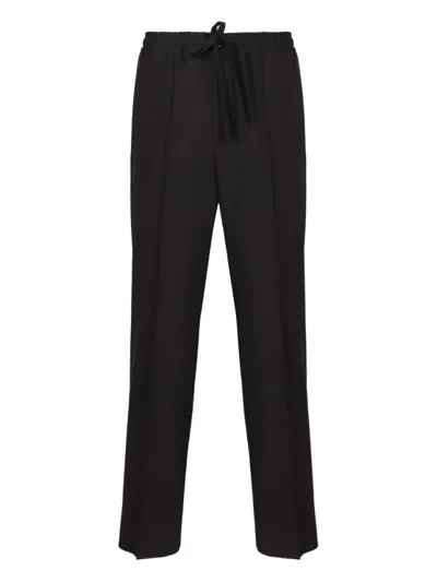 VALENTINO VALENTINO RELAXED FIT BLACK WOOL PANTS