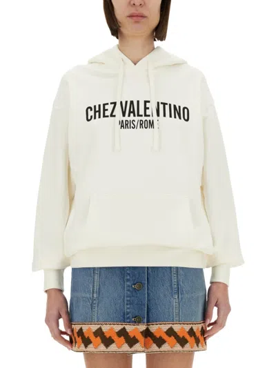 VALENTINO VALENTINO RELAXED FIT PRINTED COTTON HOODIE