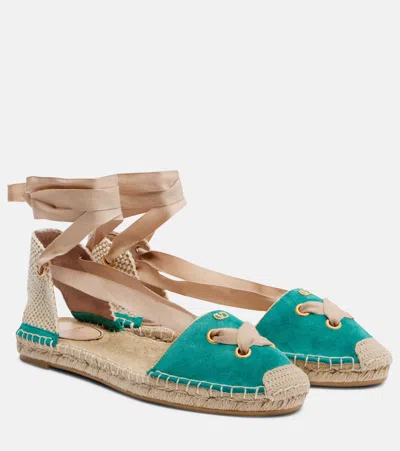 Valentino Garavani Resort Suede Espadrilles In Blue