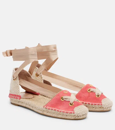 Valentino Garavani Resort Suede Espadrilles In Pink