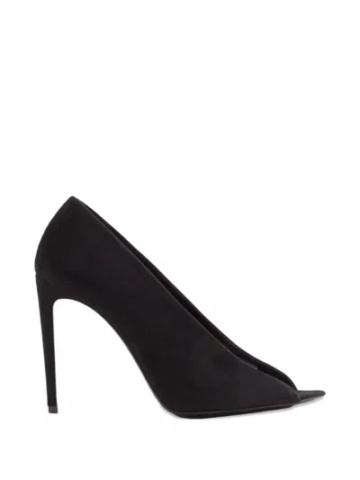 Valentino Garavani Révélé Logo Peep-toe Pumps In Black