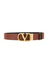 Valentino Reversibile Belt In Brown