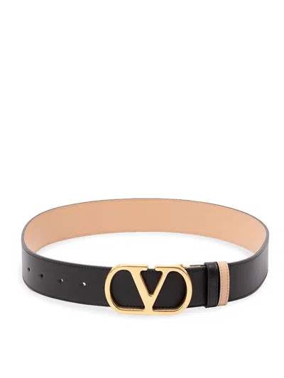 Valentino Garavani Reversible Belt In Beige