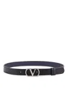 Valentino Vlogo Reversible Belt For Formal And Casual Occasions In Black