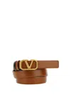 Valentino Signature Vlogo Reversible Belt In Selleria-nero
