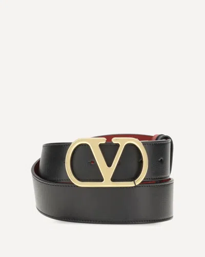 Valentino Garavani Reversible Vlogo Belt In Black
