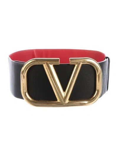 Pre-owned Valentino Garavani Reversible Vlogo Signature 40mm Wide Waist Belt In Multi