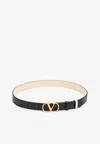 Valentino Reversible Vlogo Signature Belt In Black