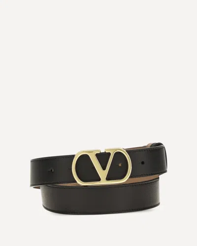 Valentino Garavani Reversible Vlogo Signature Belt In Black