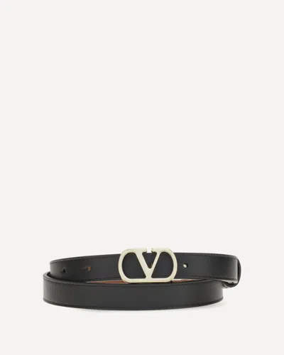Valentino Garavani Reversible Vlogo Signature Belt In Black