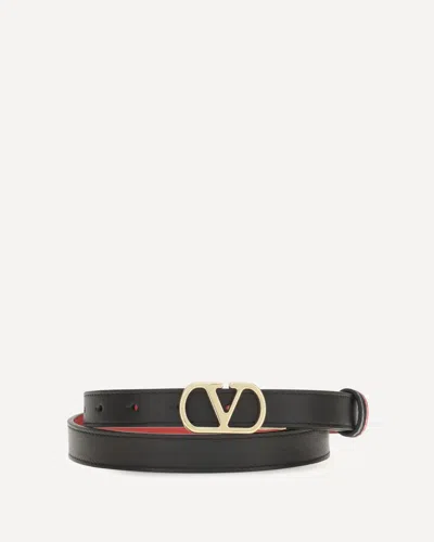 Valentino Garavani Reversible Vlogo Signature Belt In Black