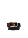 Valentino Reversible Vlogo Signature Belt In Nero-rouge Pur