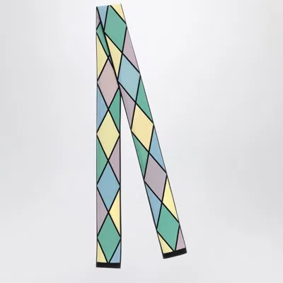 VALENTINO RHOMBELLE SCARF IN MULTICOLORED SILK