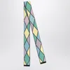 Valentino Rhombelle Scarf In Multicolored Silk In Blue