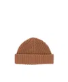Valentino Rib Knitted Hat In Brown