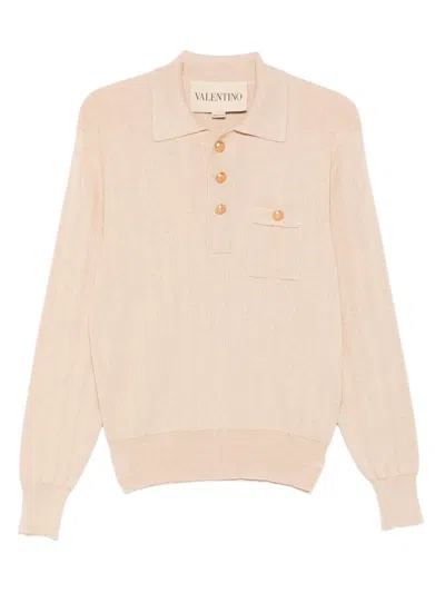 VALENTINO RIBBED COTTON POLO SHIRT