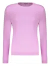 Valentino Long Sleeve Crew-neck Sweater In Pink