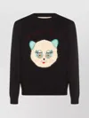 Valentino Garavani Sweater With Le Chat De La Maison Patch In Black