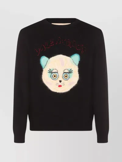 VALENTINO RIBBED CREWNECK SWEATER GRAPHIC DESIGN