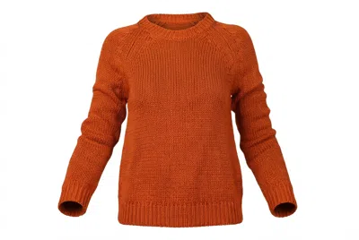 Valentino Ribbed Knit Sweater In Orange
