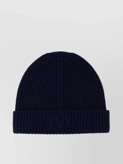 Valentino Garavani Valentino Vlogo Knitted Beanie In Black