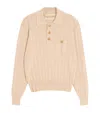 Valentino Garavani Fine-knit Polo Jumper In White