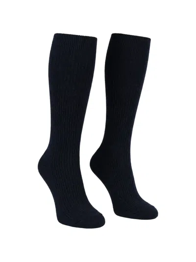 Valentino Ribbed Socks In Black