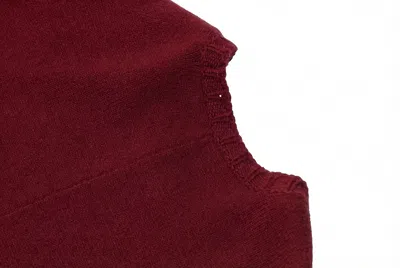 Valentino Ribbed-knit Sweater In Burgundy