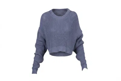 Valentino Ribbed-knit Sweater In Blue