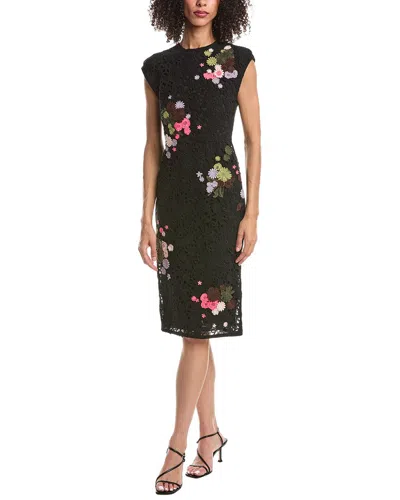 Valentino Ricamato Mini Dress In Black