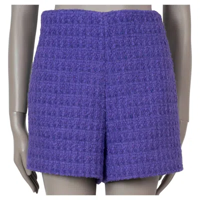 Pre-owned Valentino Rich Violet Cotton 2022 Boulce Mini Shorts Pants Xs In Purple