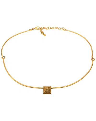 Valentino Garavani Valentino Rigid Gold-plated Belt - '10s (authentic Pre-loved) In Pattern