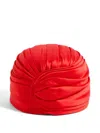 Valentino Women's Red Silk Turban In Rosa