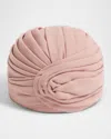 Valentino Rigid Wool-blend Turban In Cve Rose Mist Oro