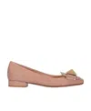 Valentino Garavani 20mm One Stud Patent Leather Flats In Nude