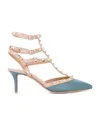 Valentino Rivet Cage High Heels In Multicolor