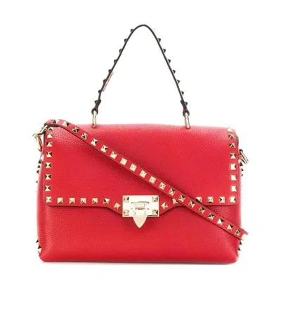 Valentino Garavani Rivet Detail Handbag In Red