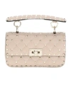 Valentino Rivet Handbag In Brown