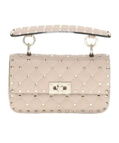 Valentino Garavani Rivet Handbag In Brown